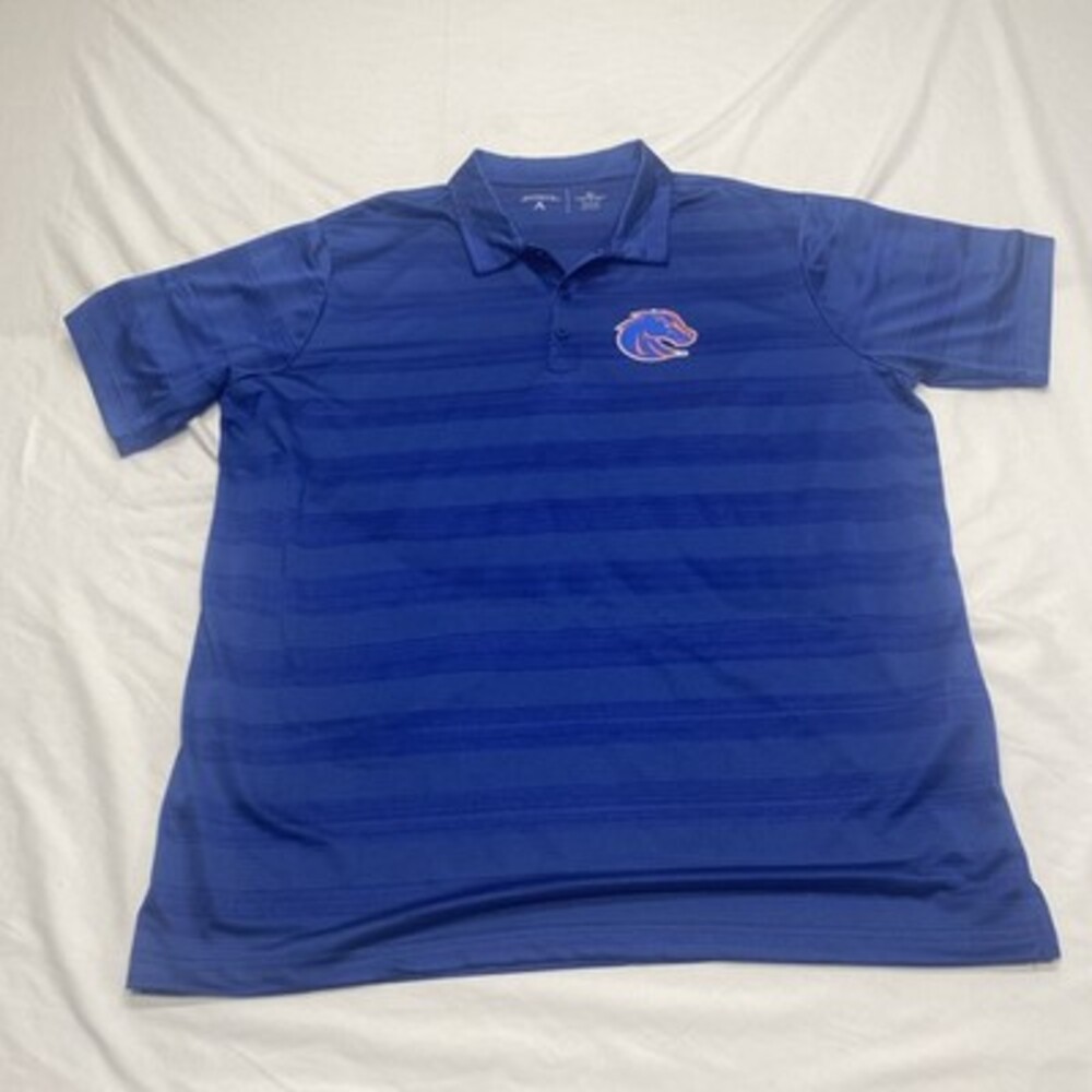 Antigua Boise State Broncos Striped Polo Shirt Size XL